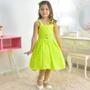 Imagem de Vestido Laise Verde Limão Neon: Infantil dos 6 meses aos 10 anos