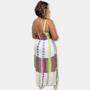 Imagem de Vestido Longo Alça Indiano Crepe Viscose Lurex Boho Decote V