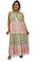 Imagem de Vestido Longo Alça Indiano Soltinho Estampa Floral Plus Size