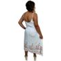 Imagem de Vestido Longo Alças Reguláveis Estampado de Pontas