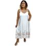 Imagem de Vestido Longo Alças Reguláveis Estampado de Pontas