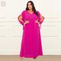 Imagem de Vestido Longo Casual Elegante Fenda Plus Size Linha Premium