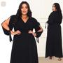 Imagem de Vestido Longo Casual Elegante Fenda Plus Size Linha Premium