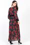 Imagem de Vestido Longo com Renda Floral Vermelho-P