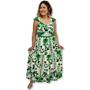 Imagem de Vestido Longo de Alça com Babado Estampado com elástico 
