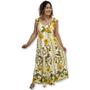 Imagem de Vestido Longo de Alça com Babado Estampado com elástico 