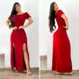 Imagem de Vestido Longo Feminino com 2 Fendas Festa Vermelho