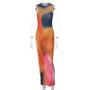 Imagem de Vestido Longo Feminino Tie-Dye Bodycon - Verão 2024 - Elegante para Festa, Praia e Clube