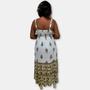 Imagem de Vestido Longo Indiano Alça com Elástico na Cintura Plus Size