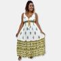 Imagem de Vestido Longo Indiano Alça com Elástico na Cintura Plus Size