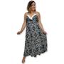 Imagem de Vestido Longo Indiano alça Crepe Estampado Boho Luxo 23167