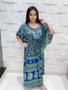 Imagem de Vestido Longo Kaftan Indiano Estampada De Seda Plus Size 469