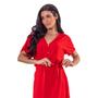 Imagem de Vestido Longo Livia em Viscolinho - Vermelho