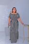 Imagem de Vestido Longo Plus Size Ciganinha Com Lastex Ombro a Ombro Azul Claro