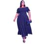 Imagem de Vestido Longo Plus Size ElastexTrês Maria Moda Maior GG EXG