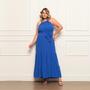 Imagem de Vestido Longo Plus Size Elegante com Babados Linha Premium