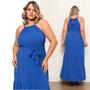 Imagem de Vestido Longo Plus Size Elegante com Babados Linha Premium