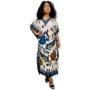 Imagem de Vestido Longo Plus Size Kaftan Indiana floral Arabesco 1202