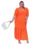 Imagem de Vestido Longo Plus Size Laise Dunas Não Amassa veste até 52