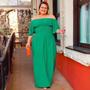 Imagem de Vestido Longo Plus Size Ombro A Ombro Com Lastex