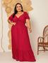 Imagem de Vestido longo Rayane detalhe de puxar plus size