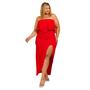 Imagem de Vestido Longo sem alça Plus Size Midi Size Drapa plus