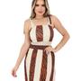 Imagem de Vestido Longo Viscolycra Amarração Ombros Estampado Feminino
