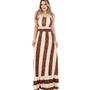Imagem de Vestido Longo Viscolycra Amarração Ombros Estampado Feminino