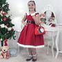 Imagem de Vestido Mamãe Noel Infantil, Bolsa Vermelha e Arvore de Montar