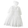 Imagem de Vestido Mandrião Batizado Renda Branco Touca Bebê Papilloo