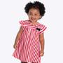 Imagem de Vestido Manga Curta Listrado Infantil Feminino Kyly 1000195