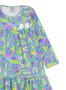 Imagem de Vestido Manga Longa Arco Iris Verde Cotton- Valeen Kids