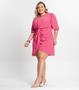 Imagem de Vestido Mangas 3/4 Plus Size Secret Glam Rosa