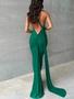 Imagem de Vestido Maxi Feminino Ajustável - Um Ombro, Sem Costas, com Lenço Franzido e Laço Y2K