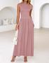 Imagem de Vestido maxi ZESICA Summer 2025 One Shoulder Swing Pink