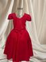 Imagem de Vestido Menina Infantil Elegante Vermelho Liso