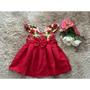 Imagem de Vestido Menina Infantil Elegante Vermelho RF03