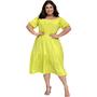 Imagem de Vestido Midi Babado Forrado Tecido Viscolycra Ombro a Ombro Plus Size