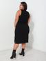 Imagem de Vestido Midi Canelado Regata com Fenda Plus Size  