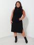 Imagem de Vestido Midi Canelado Regata com Fenda Plus Size  
