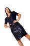 Imagem de Vestido Midi Com Manga Bufante Transpassado Paetê Plus Size