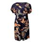 Imagem de Vestido Midi Feminino Averzzy Plus Size Estampa Floral Marinho