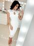 Imagem de Vestido Midi Feminino Noiva Casamento Civil Branco Off