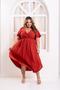 Imagem de Vestido Midi Feminino Plus Size Com Lastex Na Cintura