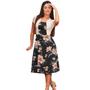 Imagem de Vestido Midi Godê Rodado Social Evangélico Roupas Plus Size Barato 