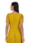Imagem de Vestido Midi Guipir Godê Com Babado Amarelo Via Tolentino