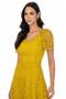 Imagem de Vestido Midi Guipir Godê Com Babado Amarelo Via Tolentino
