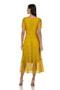 Imagem de Vestido Midi Guipir Godê Com Babado Amarelo Via Tolentino