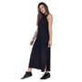 Imagem de Vestido midi longo feminino corte a fio com fenda malha 100% algodão básico