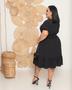 Imagem de Vestido midi manga princesa Isabela em tecido Duna plus size